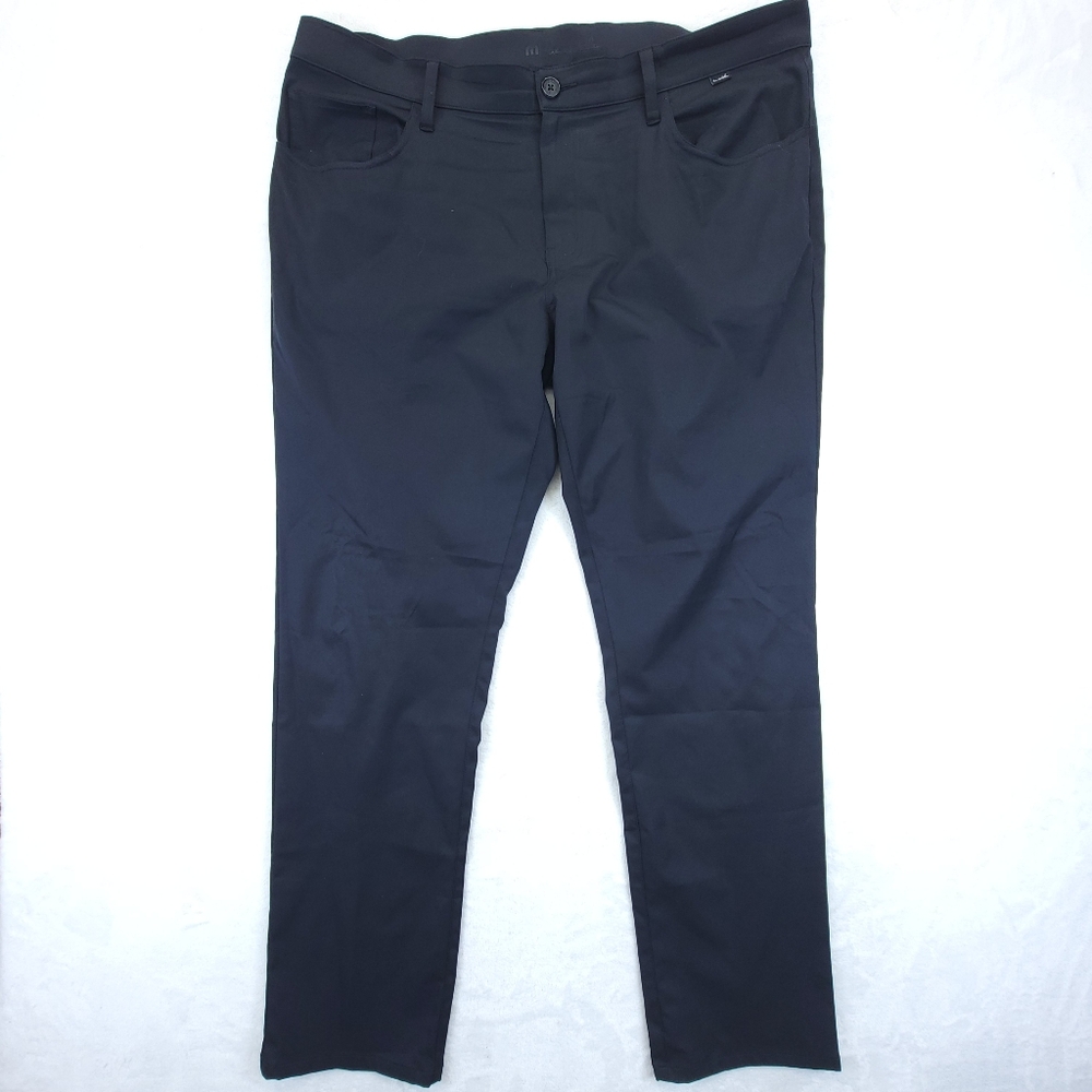 Travis Mathew Golf Pants Men's 40x31 Black Flat Front Straight Leg Zip Fly
